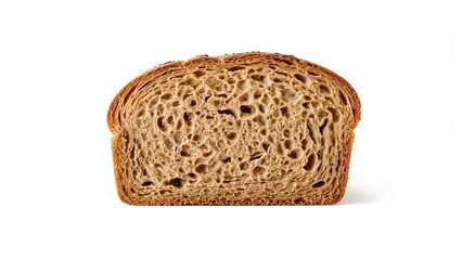Slice of whole grain bread with a soft, airy texture.