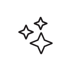 Three sparkling star shapes
