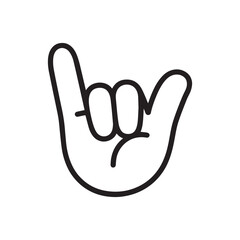 Hand gesture symbol for shaka or hang loose