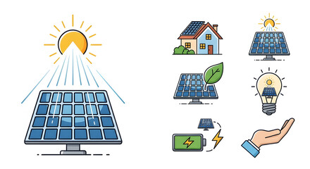 Harnessing the sun's power for a sustainable future, this collection showcases solar energy solutions for homes and modern living.