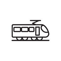 Modern electric train icon, symbolizing fast and efficient public transportation