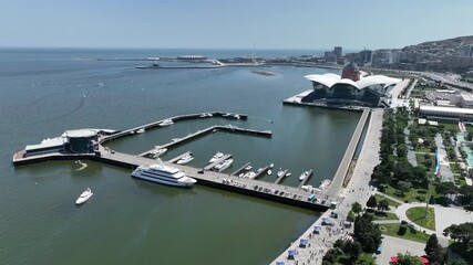 Azerbaijan Drone: Clouds Above Mountain Peaks and Valleys