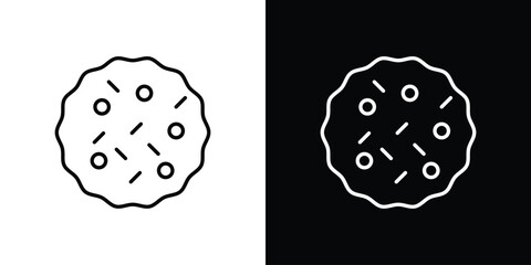 Cookie icon concept symbol design. logo template EPS