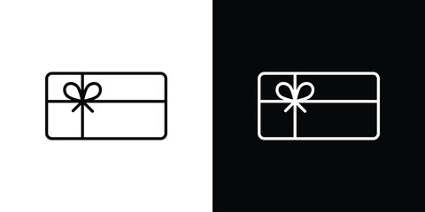 Gift voucher icon concept symbol design. logo template EPS