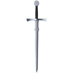 Excalibur Sword Isolated Still Life Fantasy Weaponry Knightly Steel Medieval Blade Royalty on transparent background