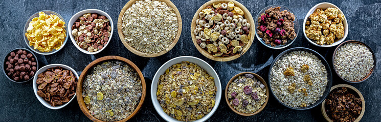 Composition with different sorts of breakfast cereal products