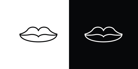 Lips icon concept symbol design. logo template EPS