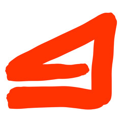 Abstract Red Geometric Shape