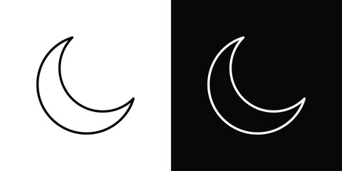 Moon icon concept symbol design. logo template EPS