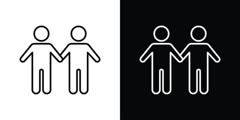 Partnership icon concept symbol design. logo template EPS