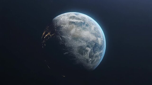 Deep Space View of Rotating Earth