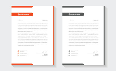 corporate modern letterhead design template with yellow, blue, green and red color. creative modern letter head design template for your project. Modern Business Letterhead Design Template