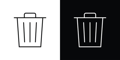 Trash icon concept symbol design. logo template EPS