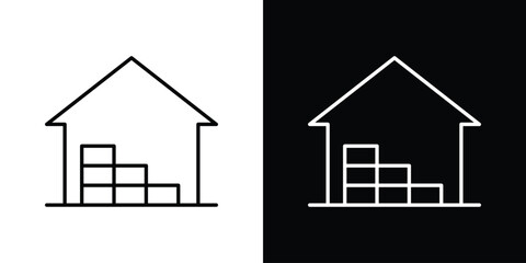Warehouse icon concept symbol design. logo template EPS