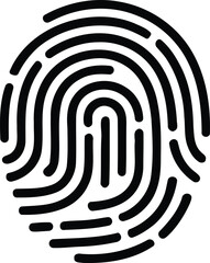 Biometric fingerprint graphic for identity, security, and access