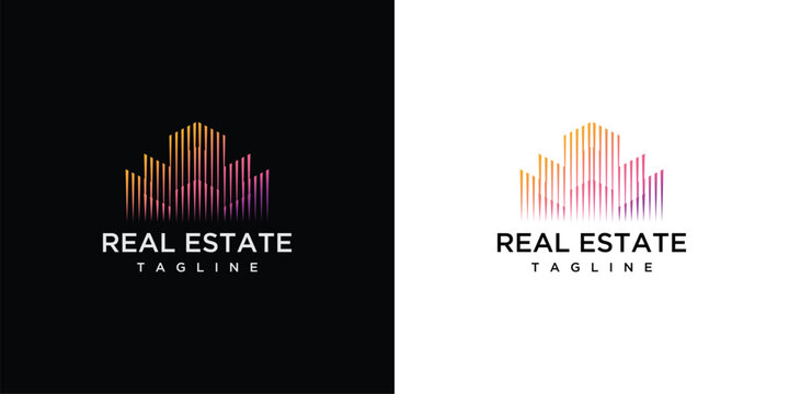 Minimalist building architectural logo design inspiration	