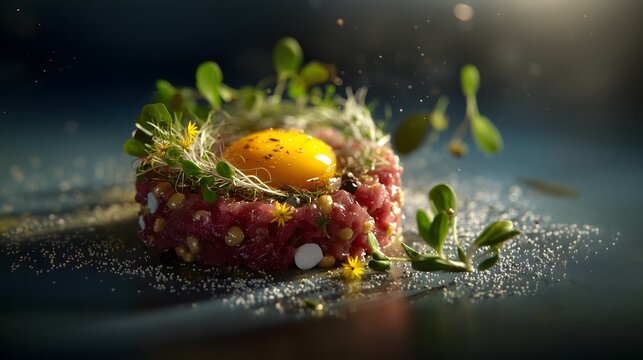 Beef Tartare with Egg Yolk