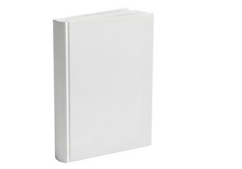 Standing Blank White Hardcover Book Mockup Isolated on Transparent Background PNG for Cover Design