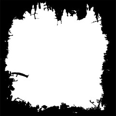 Creative black and white frame highlighting empty space for artistic expression or text placement in design projects