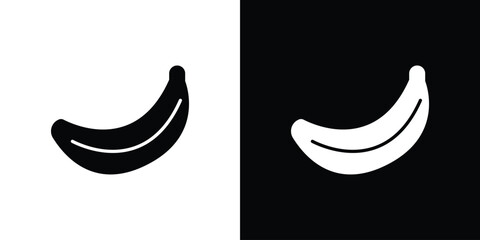 Banana icon solid style collection. flat style symbols