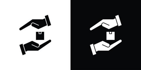 Cash on delivery icon solid style collection. flat style symbols