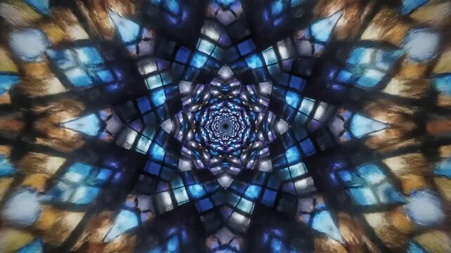 Mesmerizing Kaleidoscope of Light and Color Abstract Motion Background.