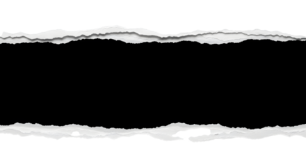 Torn paper effect with black void in the middle