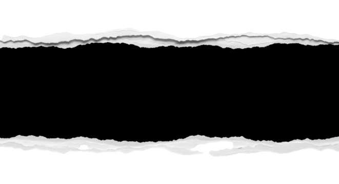 Torn paper effect with black void in the middle