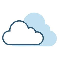 Fototapeta premium Vector illustration of a cloud in the sky