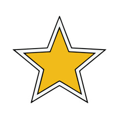 vector gold star on white background