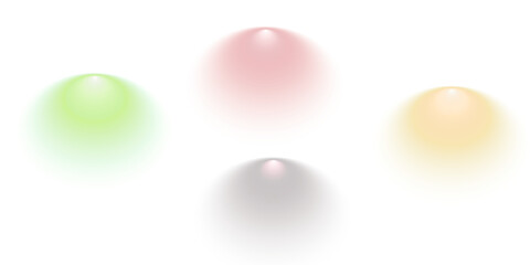 Four colorful spotlights illuminating the darkness with vibrant beams of light