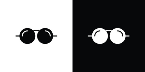 Eye glasses icon solid style collection. flat style symbols