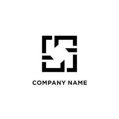 Obraz premium Abstract Square Logo Design with Arrow Motif.