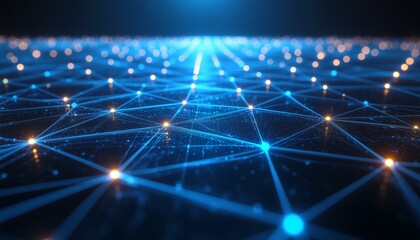 Abstract network of connected dots, representing modern data transfer and the digital age