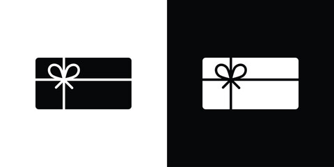 Gift voucher icon solid style collection. flat style symbols