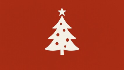 Minimalist festive Christmas tree desktop wallpaper