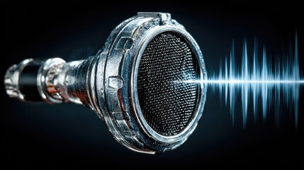 High-Tech Microphone Captures Sound Waves with Precision and Clarity.