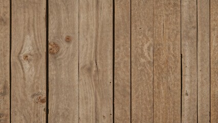 Fototapeta premium Close-up of a wooden surface with vertical planks, showing natural wood grain and knots.