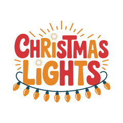Fototapeta premium Decorative Christmas lights illuminate the festive holiday season with bright colors.