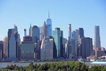 Skyline of New York City and East River from Brooklyn
