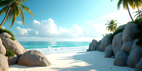 tropical beach scene