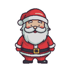 Knitted Santa Claus Full Body on Transparent Background. PNG
