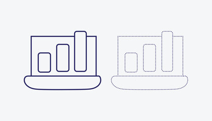 Statistics icon. Simple element from digital disruption collection. Line Statistics icon