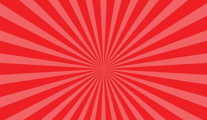 Abstract lighter orange or pink/coral color for the alternate rays and the comic-style or pop art background with sun turquoise ray.