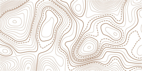 Fototapeta premium Topographic gold luxury map background. Geographic abstract patternModern design with White background with topographic wavy pattern design.