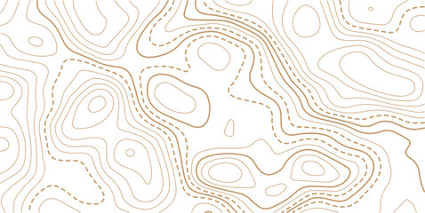Abstract topo contour map on white background, Topo with elevation. The concept of a conditional geography scheme and contour line map image.Vintage outdoors style wallpaper. 