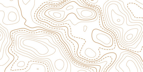 Abstract Topographic Pattern contour line map. Luxury gold abstract line art on transparent background image. .The concept of a conditional geography scheme and the terrain path. Design materials. 