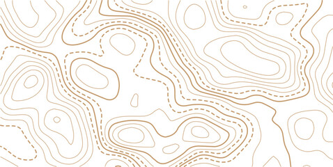 Abstract topo contour map on white background, Topographic map Topographic contour lines map seamless pattern.  Design materials. Print image, Abstract bacground.