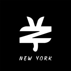 NY logo, new york logo design vector, zoo york logo vector illustration.