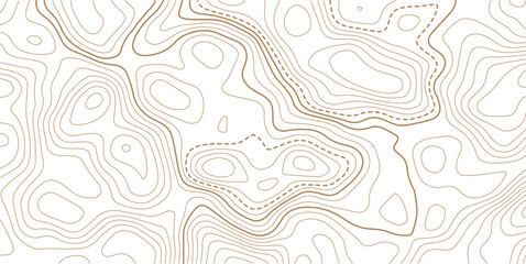 Golden line art background vector. Mountain topographic terrain map background with gold lines texture.Geographic mountain relief diagram line wave carve pattern.